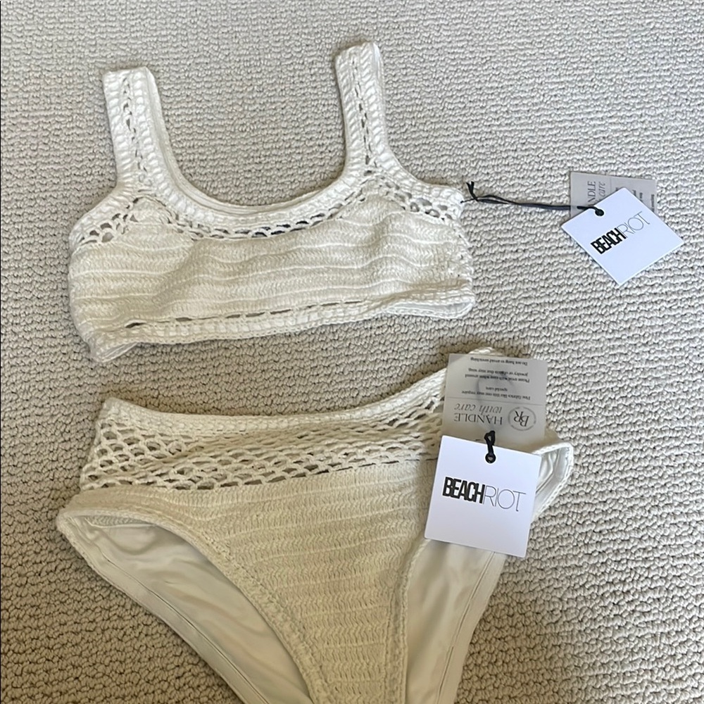 Beach Riot White string bikini